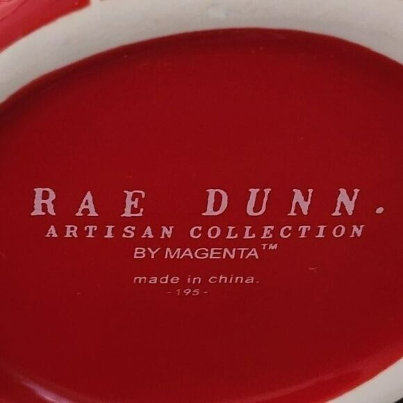 Rae Dunn Red Ceramic Flower Vase With LOVE And Flowers Engraved Design 9in Tall - Picture 10 of 11